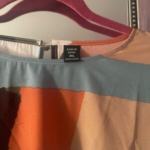 SHEIN Multicolor Abstract Blouse